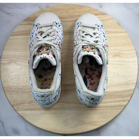 adidas Superstar Splashes Splatter and Drips Paint White S42582 Men’s Size 6 - Picture 7 of 8